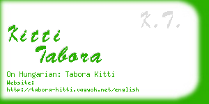 kitti tabora business card